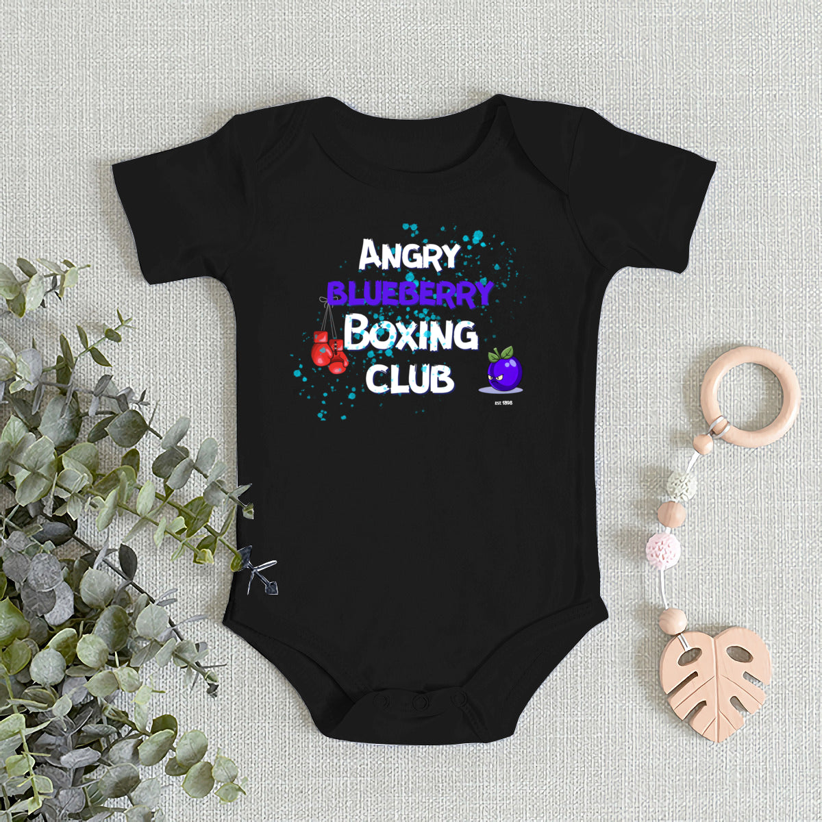 Angry Blueberry Boxing Club - Baby's Onesie