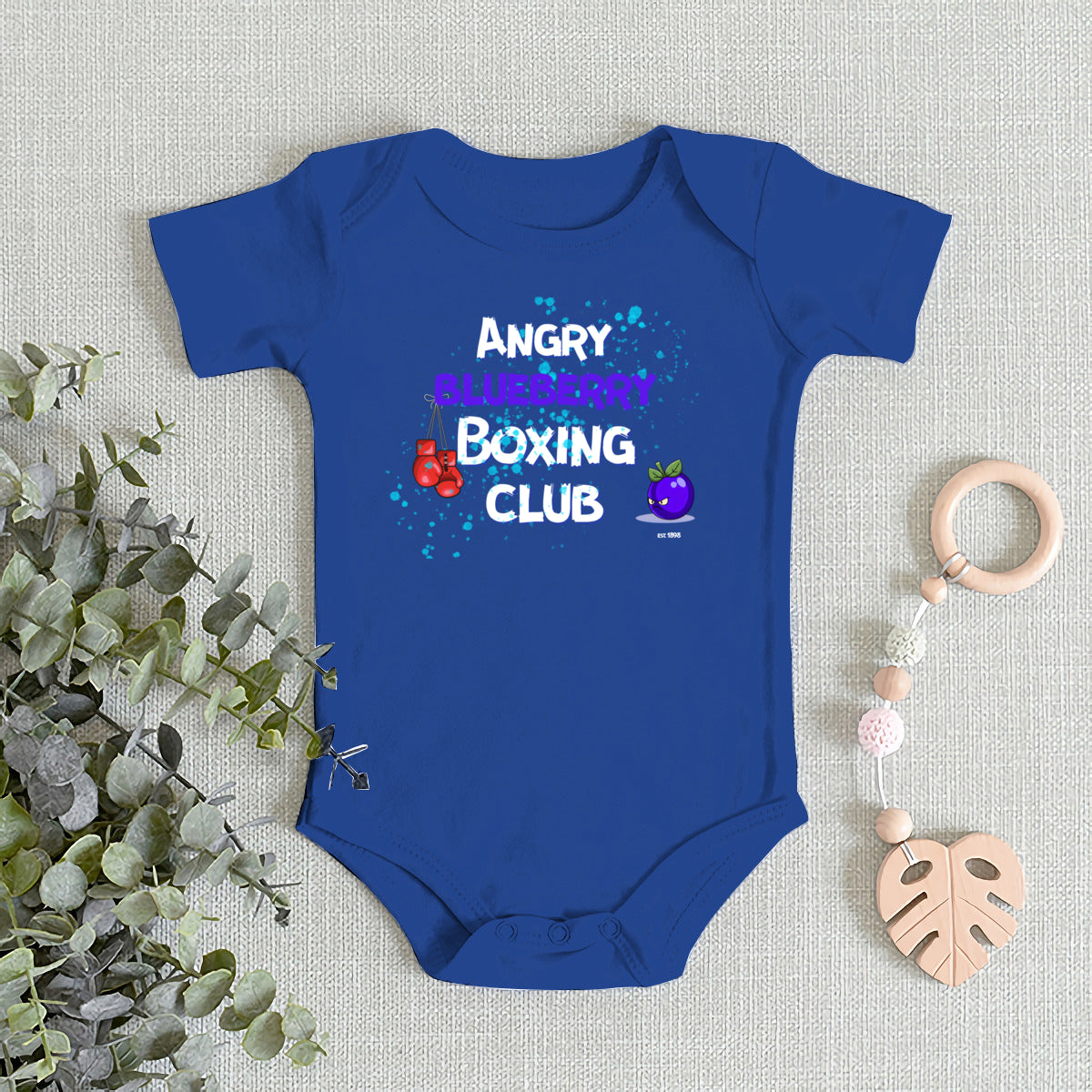 Angry Blueberry Boxing Club - Baby's Onesie