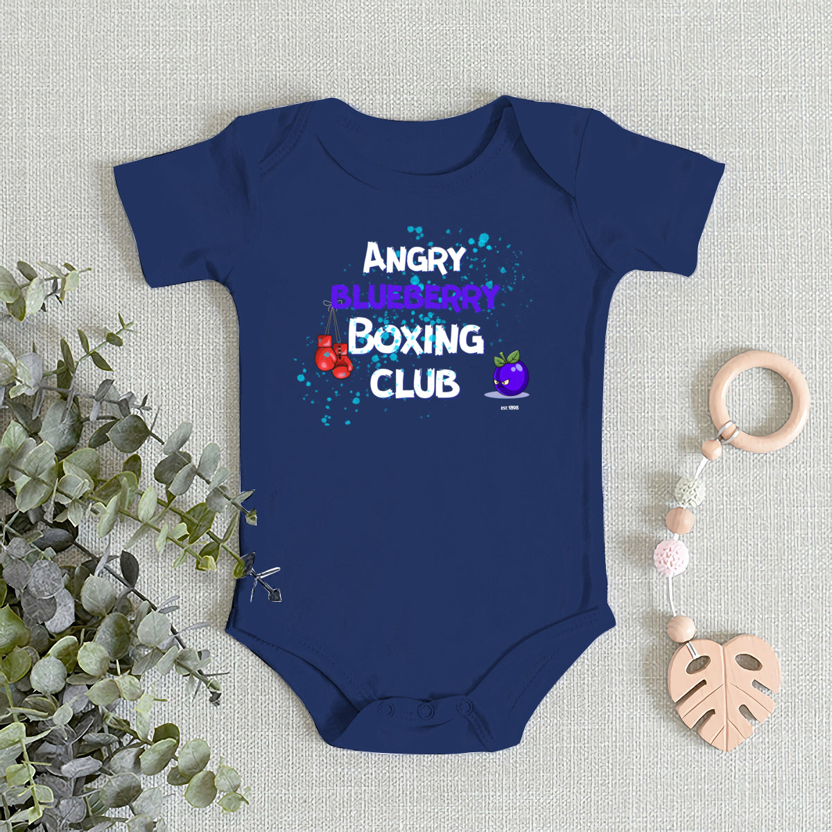 Angry Blueberry Boxing Club - Baby's Onesie